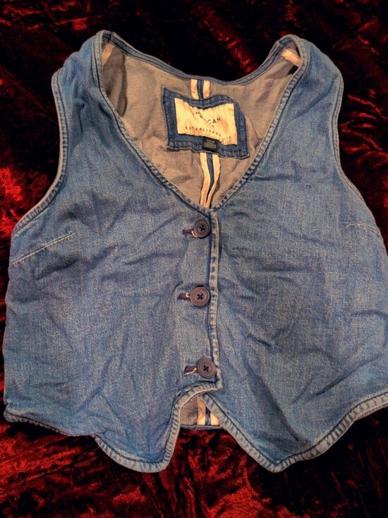 American Eagle Outfitters Jackets & Blazers - American Eagle Denim Button Front Western Vest S/P
